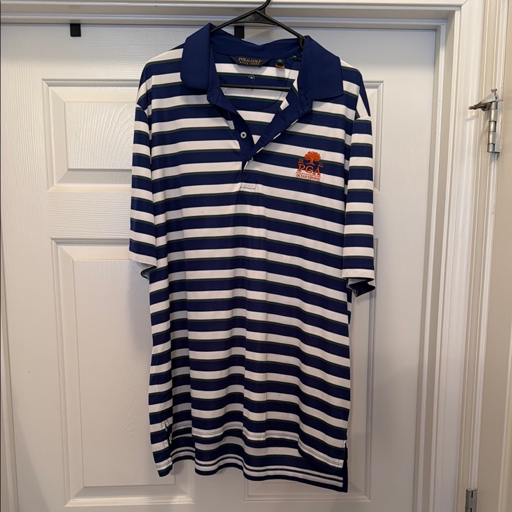 Polo Ralph Lauren 2021 PGA Golf Polo with Kiawah Island Ocean Course Patch!